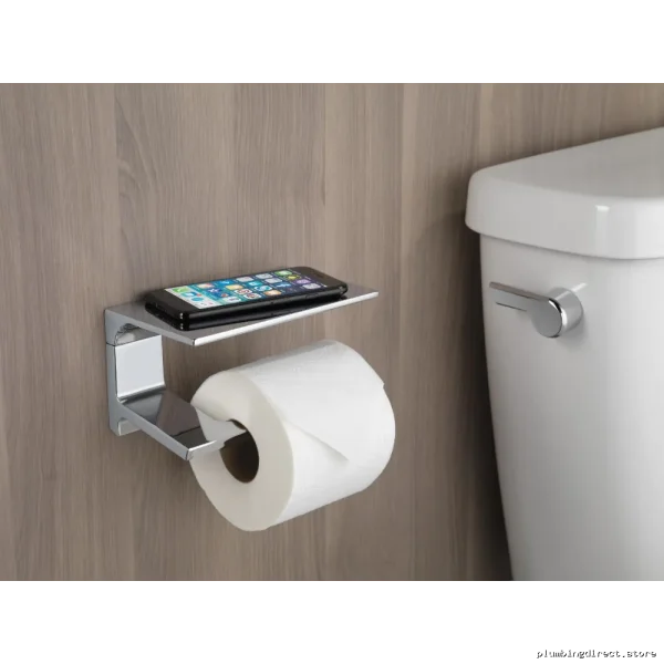 Delta Pivotal Toiletpaperholder Withshelf – Sleek Stainlessteel Design