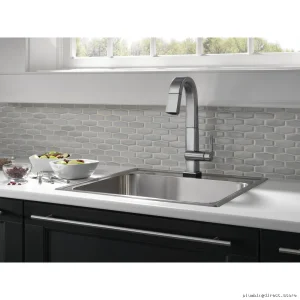 Delta Pivotal Touch Bar Kitchen Faucet with Powerful Pulldown Spray - Arctic Stainless 9993T-AR-DST