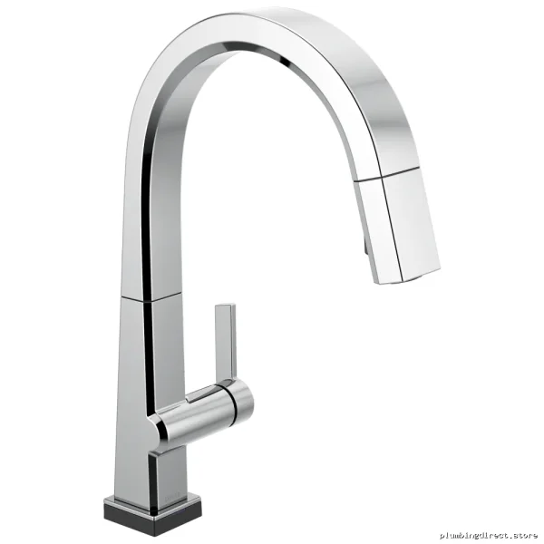 Delta Pivotal Touch Kitchen Faucet - Pulldown Spray Chrome Finish 9193T-DST Professional Series - Image 2