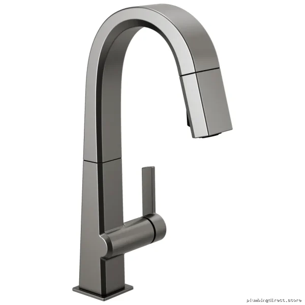 Delta Pivoting Pull-Down Sprayer Tap – Polished Black Stainless Model #KS-DST - Image 2