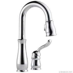 Delta Pull-Down Spray Kitchen Bar Faucet in Chrome Finish