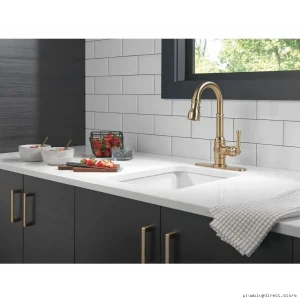 Delta Faucet Replacement Escutcheon - Champagne Bronze for Pulldown Faucets
