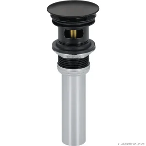 Push-Activated Pop-Up Drain with Overflow Protection - Matte Black Delta 72173-BL