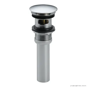Delta Push-Open Chrome Drain with Overflow 72173