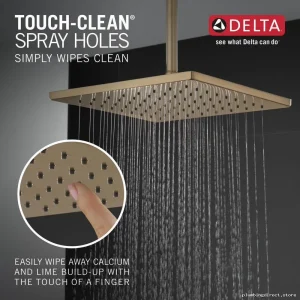 Raincan 12-Square Full Coverage 1-Setting Shower Head - Champagne Bronze 52159-CZ Delta