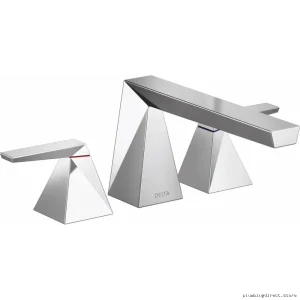 Delta T2743-PR Roman-Style 3-Hole Tub Faucet Trim Kit - Lumicoat Chrome