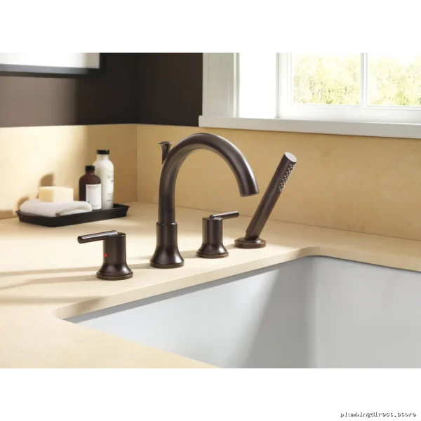 Delta Roman Tub Faucet Kit with Hand Shower - Venetian Bronze T4759-RB - Image 2