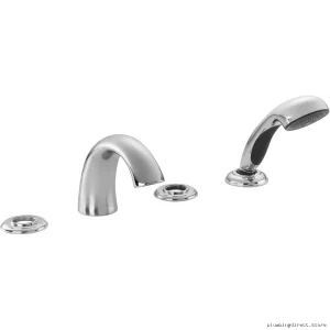 Delta Four-Hole Roman Tub Faucet Trim Kit with Handheld Shower - Chrome Finish