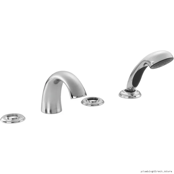 Delta Four-Hole Roman Tub Faucet Trim Kit with Handheld Shower - Chrome Finish
