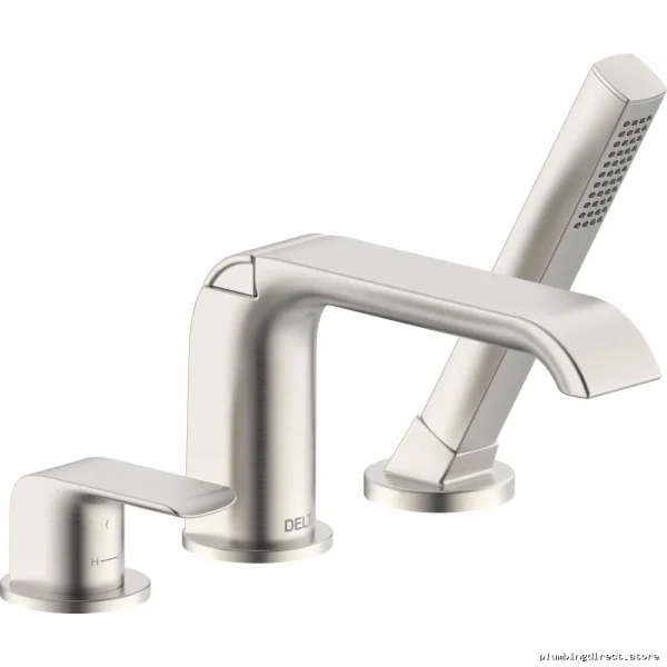 Delta Stainless Steel Roman Tub Faucet with Hand Shower Kit T3763-SS