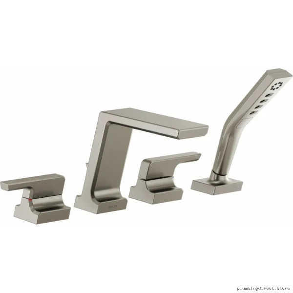 Delta Roman Tub Faucet with Hand Shower in Lumicoat Stainless Steel T4799