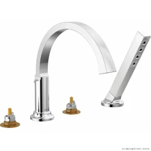Delta Roman Tub Faucet with Hand Shower in Chrome T4788-PR-LHP Trim Kit