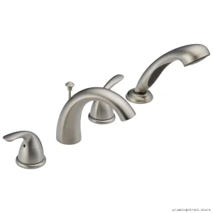 Delta Roman Tub & Hand Shower Faucet in Stainless Steel Trim - T4705-SS