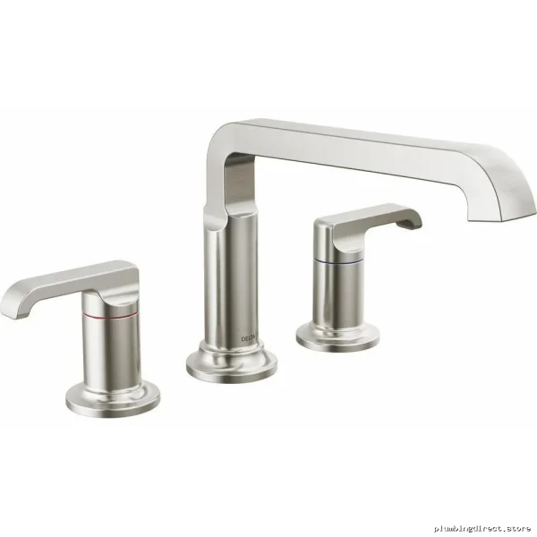 Delta Roman Tub Trim - Lumicoat Stainless Steel Faucet Without Handles T2789