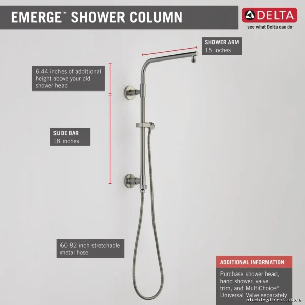 Delta Round Chrome Finish Shower System SS Construction Model #XXXX - Image 3