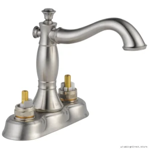 Delta Modern Single Handle Center Set Bath Faucets – Polished Stainless #2597LF-SSMPU-LHP