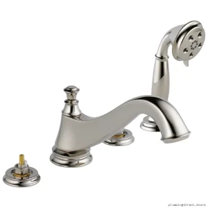 Delta Single-Handle Roman Tub Faucet with Hand Shower in Polished Nickel
