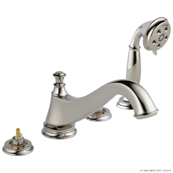 Delta Single-Handle Roman Tub Faucet with Hand Shower in Polished Nickel