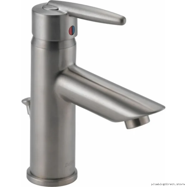 Delta Single-Hole Stainless Steel Bathroom Faucet - Contemporary Kitchen Sink