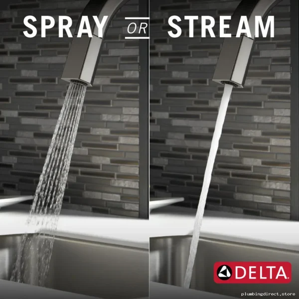 Delta Smart-Pivot Touch Control Kitchen Sink Tap With Pull-Down Sprayer & Chrome Finish - Image 5