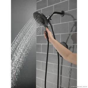 delta smart shower trim in tech matte black