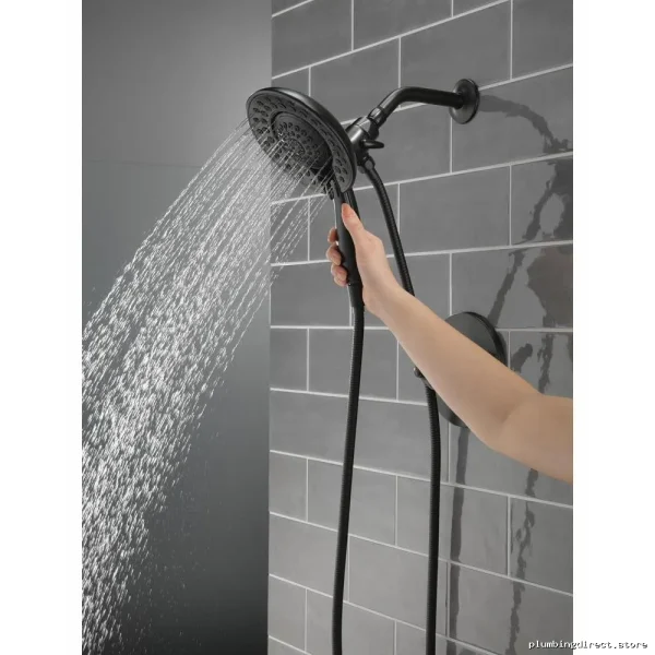 delta smart shower trim in tech matte black