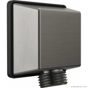 Square Hand Shower Wall Elbow - Black Stainless Steel Delta Model 50570-KS-PR