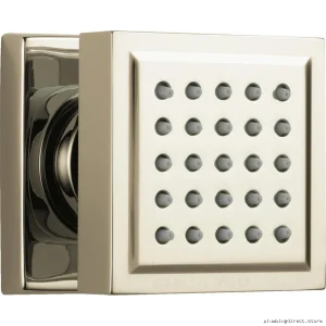 Square Shower Body Spray - Delta Polished Nickel Lumicoat