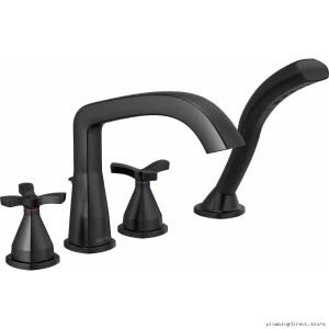 Delta Stryke Tub Shower Trim with Handheld Shower - Matte Black Modern Design T47766-BL