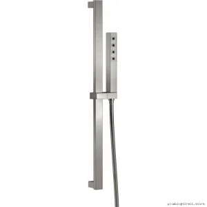 Delta Lumicoat Stainless 51567-SS-PR Hand Shower with Slide Bar - H2Okinetic Tech