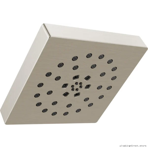 Delta 52484-SS-PR Stainless Shower Head - H2Okinetic 4-Setting UltraSoak Lumicoat