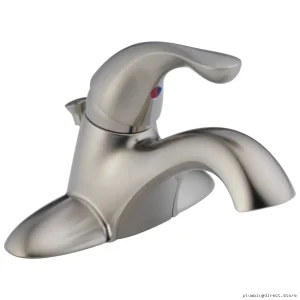 Delta Modern Stainless Steel Centerset Bathroom Faucet - Easy Install