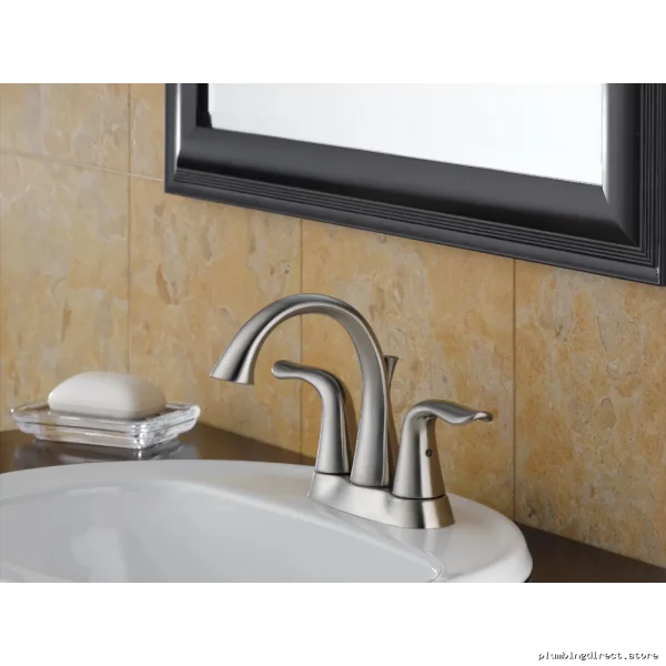 Modern Centerset Bathroom Faucet in Stainless Steel - Delta 25938LF-SS - Image 2