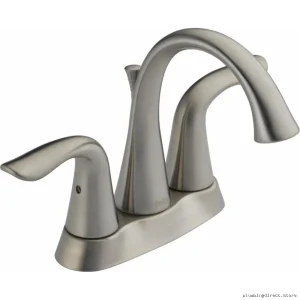 Modern Centerset Bathroom Faucet in Stainless Steel - Delta 25938LF-SS