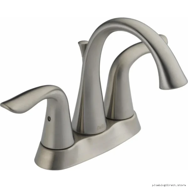 Modern Centerset Bathroom Faucet in Stainless Steel - Delta 25938LF-SS