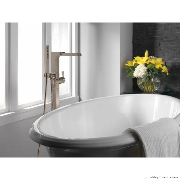 Delta Stainless Steel Freestanding Tub Filler with Hand Shower T4768-SSFL