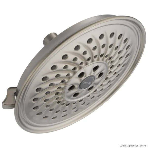 Delta Stainless Steel Rain Shower Head with 3 Spray Settings H2Okinetic
