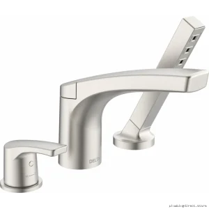 Delta Stainless Steel Roman Tub Faucet with Hand Shower T3734-SS