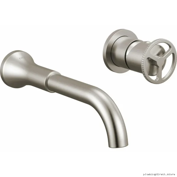 Delta Stainless Steel Wall Mount Bathroom Faucet - Trinsic Single Handle Design