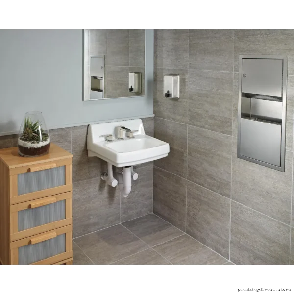 Delta Stainless Steel Widespread Bathroom Faucet with Channel Spout - Image 2