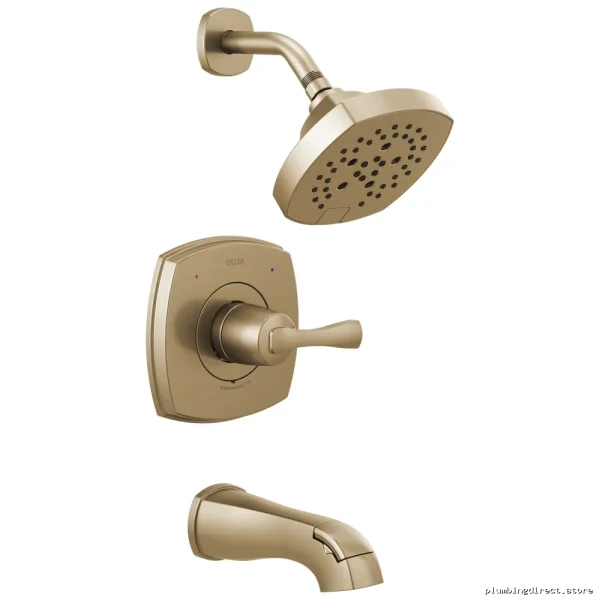 Delta Stryke 14 Series Champagne Bronze Tub & Shower Trim Set T14476-CZ - Image 2