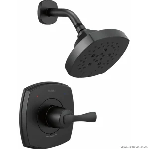 Delta Stryke 14 Series Matte Black Shower Trim - Stylish Bathroom Upgrade T14276-BL