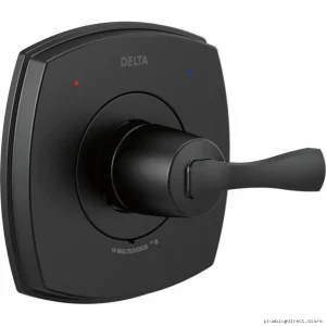 Delta Stryke 14 Matte Black Shower Valve Trim T14076-BL