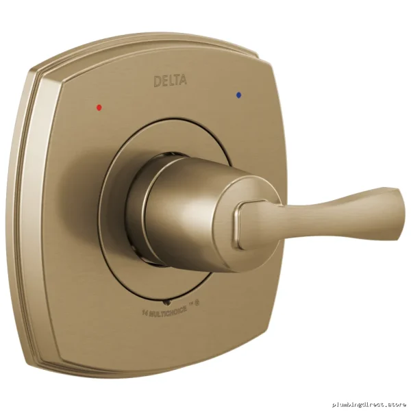 Delta Stryke 14 Series Champagne Bronze Valve Trim - Elegant Bathroom Upgrade