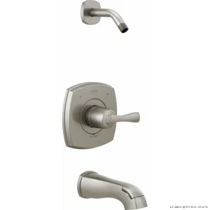 Delta Stryke 14 Series Tub Shower Trim Kit in Stainless No Showerhead