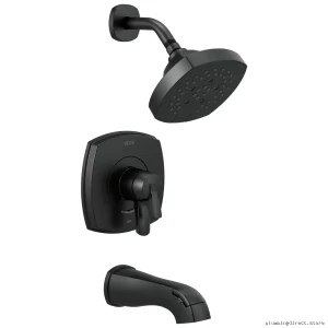 Delta Stryke 17 Matte Black Shower Faucet Trim Kit