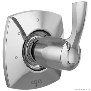 Delta Stryke Chrome 3-Way Shower Diverter Trim for Easy Water Flow Control