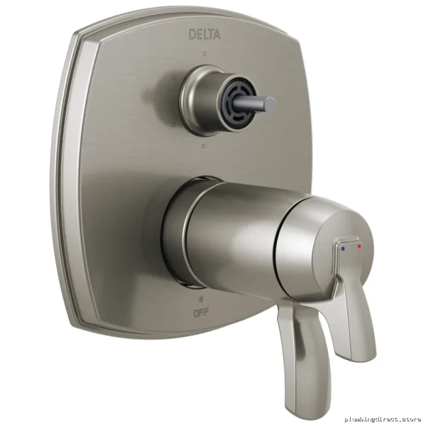 Delta Stryke 6-Function Thermostatic Shower Diverter Trim Stainless Steel