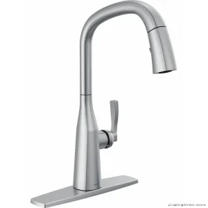 Delta Stryke Arctic Stainless Pull Down Kitchen Faucet with Spray