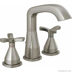 Delta Stryke 357766-SSMPU-DST Modern Widespread Bathroom Faucet Set - Brushed Stainless Steel